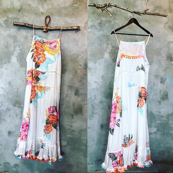 Anthropologie Dresses & Skirts - Anthropologie Farm Rio Havana Floral tassel dress